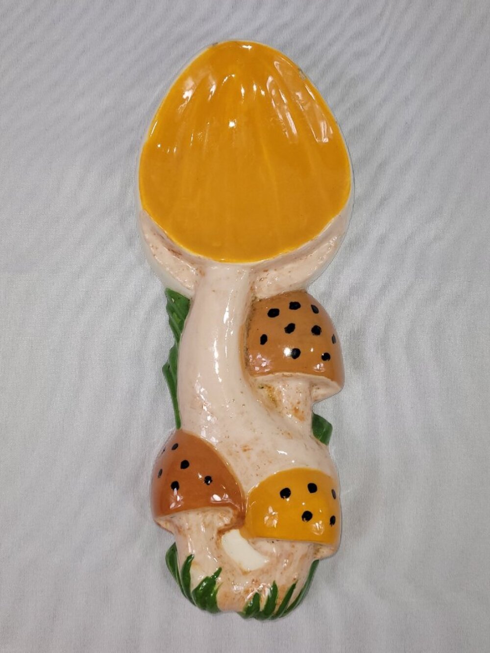 Sears Merry Mushroom Vintage 8.5" Ceramic Spoon Utensil Rest Holder